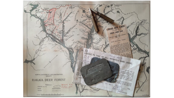 Tags and a deer stalking licence were issued by the various acclimatisation societies with some providing a well-detailed map endorsing the licence holder's hunting area.